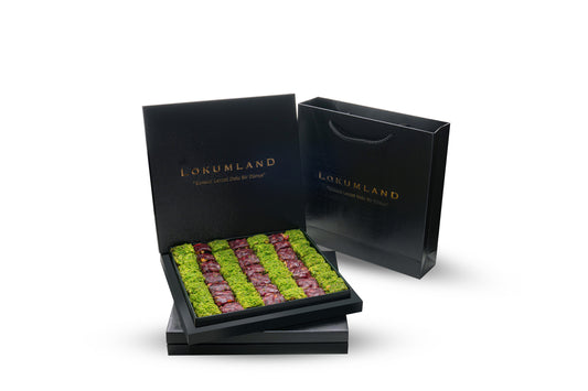 Büyük Kutu Hediyelik Fıstıklı & Narlı Baklava Lokum