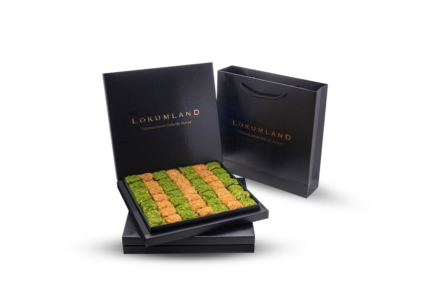 Büyük Kutu Hediyelik Fıstıklı & Kadayıflı Baklava Lokum