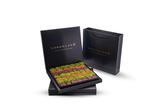 Büyük Kutu Hediyelik Fıstıklı & Narlı & Lotuslu Baklava Lokum