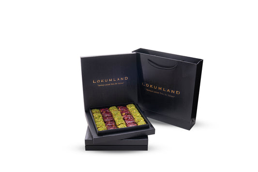 Küçük Kutu Hediyelik Fıstıklı & Narlı Baklava Lokum