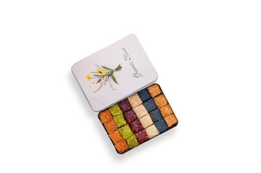 Geçmiş Olsun Hediyesi Metal Kutu Karışık Baklava Lokum