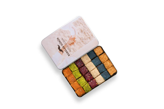 Babalar Günü Hediyesi Metal Kutu Karışık Baklava Lokum