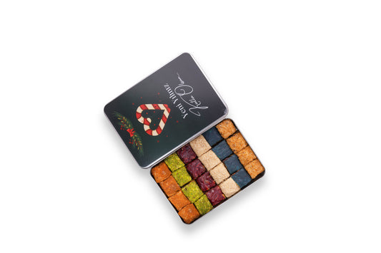 Yılbaşı Hediyesi Metal Kutu Karışık Baklava Lokum