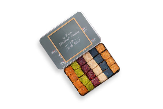 Öğretmenler Günü Hediyesi Metal Kutu Karışık Baklava Lokum