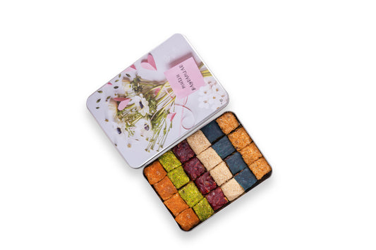 Bayram Hediyesi Metal Kutu Karışık Baklava Lokum