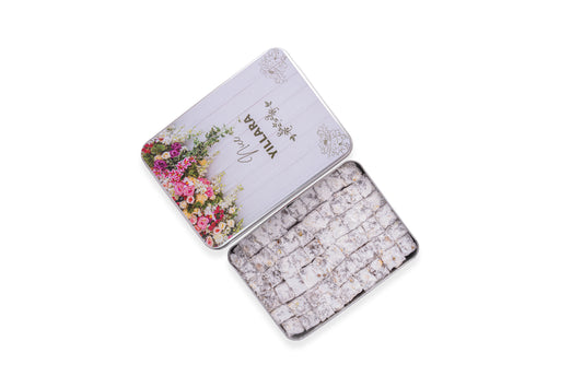 Yıldönümü Hediyesi Metal Kutu Çifte Kavrulmuş Fıstıklı Lokum