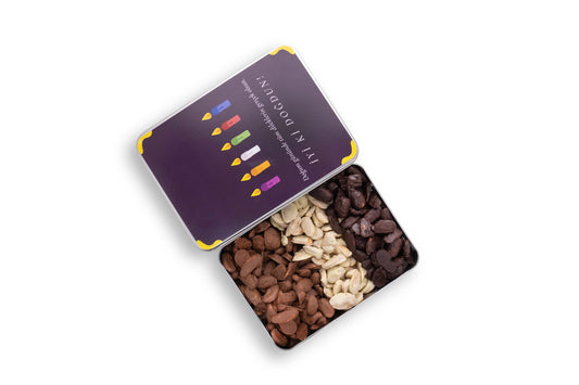 Doğum Günü Hediyesi Metal Kutu Karışık Çikolata Badem Batırma