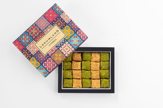 fıstıklı ve kadayıflı baklava lokum