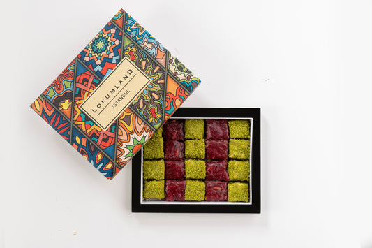 Fıstıklı ve narlı baklava lokum